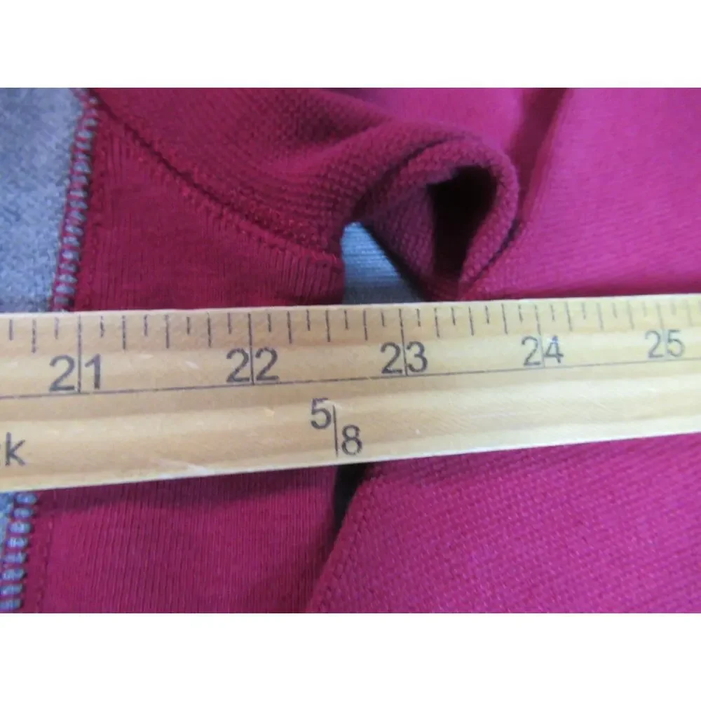 Tommy Hilfiger Sweatshirt Mens Large Red Gray Pullover Raglan Sporty Preppy